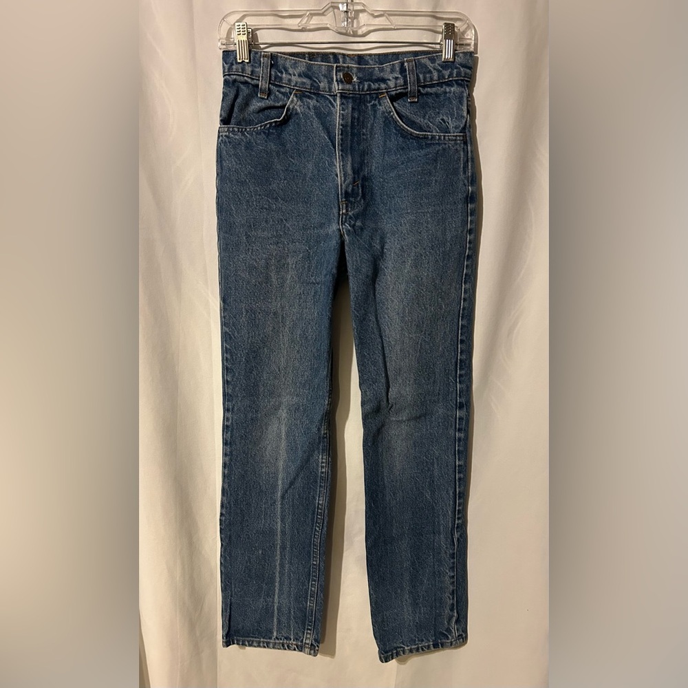Vintage Orange Tag Levi’s Women’s Floral Embroidered Blue Denim Jeans - Picture 4 of 5